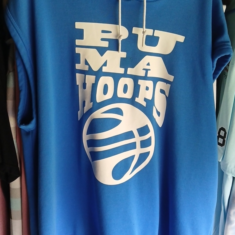 Blue PUMA Hoops Sleeveless Hoodie